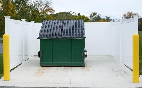 pricing for commercial dumpsters is based on the size of the dumpster and the frequency of emptying